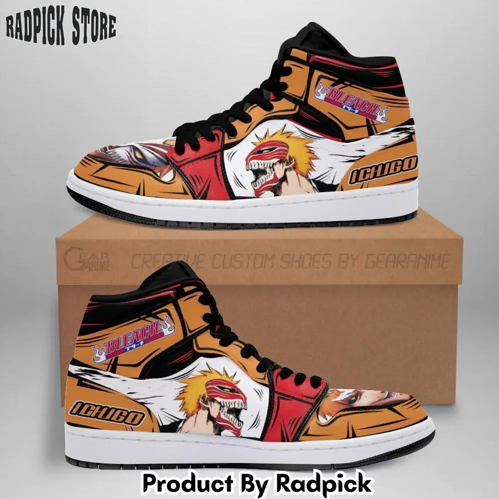 Ichigo hollow air jordan high top sneakers anime  rp0249158